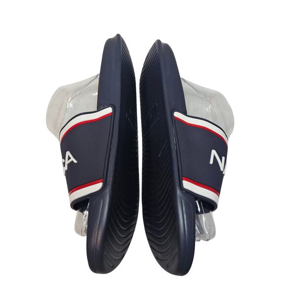 NAUTICA Men sz11 Navy 3D letter logo Slipon Slippers. Beach. Relaxing. Cruise.‎ - Picture 3 of 8